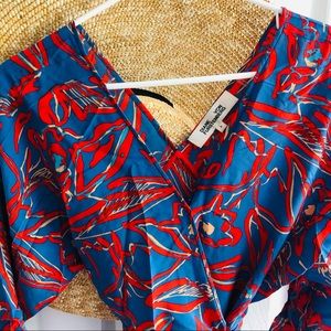 DVF Silk Wrap Midi Dress